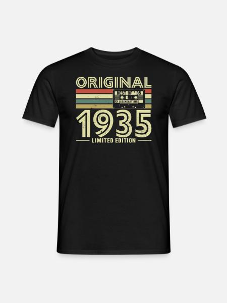 Millésime 1935 Anniversaire - T-shirt homme - noir