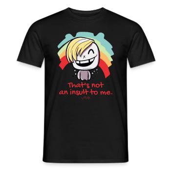 Cartoon, that's not an insult to me, LGBTQ - Men's T-Shirt - black - Front - AI Model Male 178 light (178cm)