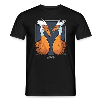 Two Strange Birds - Men's T-Shirt - black - Front - AI Model Male 178 light (178cm)