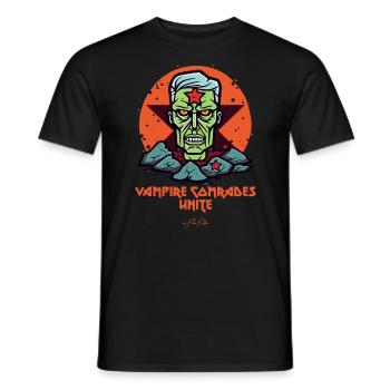 Unite Vampire Comrades - Men's T-Shirt - black - Front - AI Model Male 178 light (178cm)