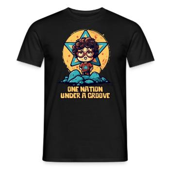 Eine Nation unter einem Groove - Männer T-Shirt - Schwarz - Vorne - AI Model Male 178 light (178cm)