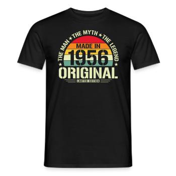 Legendary 68th Birthday - Vintage 1956 Retro - Men's T-Shirt - black - Front - AI Model Male 178 light (178cm)