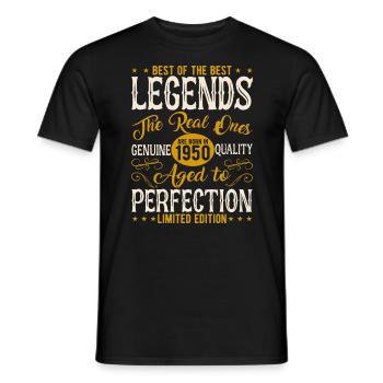 Vintage 1950's Birthday Anniversary - Men's T-Shirt - black - Front - AI Model Male 178 light (178cm)