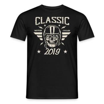 Cadeau D’anniversaire Classique Vintage Né en 2019 - T-shirt homme - noir - Devant - AI Model Male 178 light (178cm)