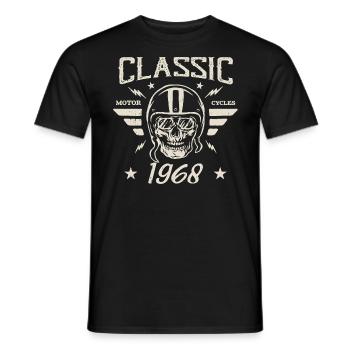 Cadeau D’anniversaire Classique Vintage Né en 1968 - T-shirt homme - noir - Devant - AI Model Male 178 light (178cm)