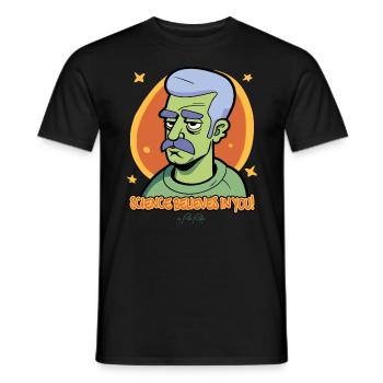 Science believes in you: Science - Men's T-Shirt - black - Front - AI Model Male 178 light (178cm)