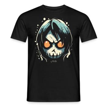 A cartoon comic manga villain - Men's T-Shirt - black - Front - AI Model Male 178 light (178cm)