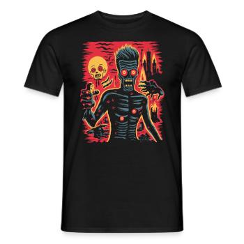 Böser Horror ist in der Stadt angekommen - Männer T-Shirt - Schwarz - Vorne - AI Model Male 178 light (178cm)