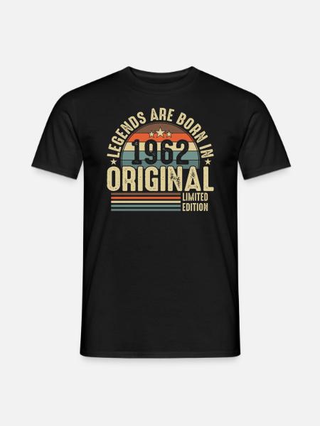 Les légendes sont nées en 1962 - T-shirt homme - noir