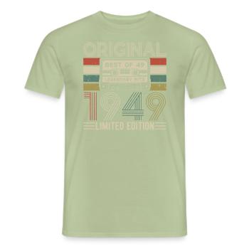 75 Years Vintage Birthday - Men's T-Shirt - sage - Front - AI Model Male 178 light (178cm)