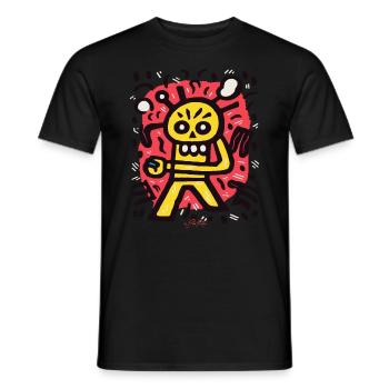 Cartoon-Pop-Skelett, in deiner Hand - Männer T-Shirt - Schwarz - Vorne - AI Model Male 178 light (178cm)