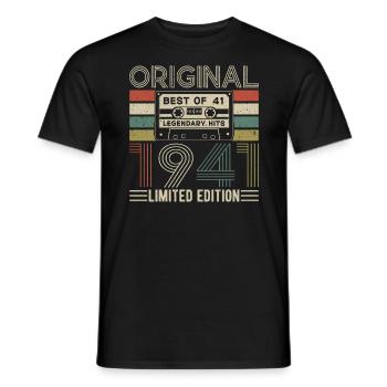 Vintage 83. Geburtstag - Geboren im Jahr 1941 - Männer T-Shirt - Schwarz - Vorne - AI Model Male 178 light (178cm)