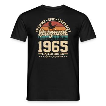 Legendary 59th birthday party in 1965 - Men's T-Shirt - black - Front - AI Model Male 178 light (178cm)