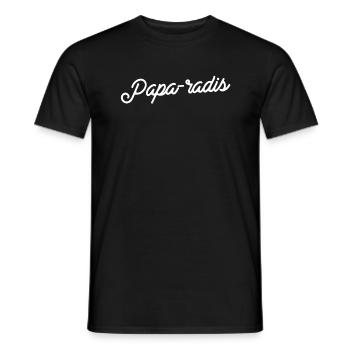 Papa-Radis Party - T-shirt homme - noir - Devant - AI Model Male 178 light (178cm)