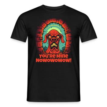 Tu es à moi maintenant, mignon chien en colère - T-shirt homme - noir - Devant - AI Model Male 178 light (178cm)