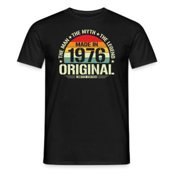 Millésime légendaire '76 - T-shirt homme - noir - Devant - AI Model Male 178 light (178cm)