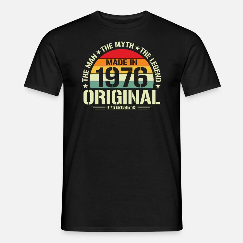 Legendärer Jahrgang '76 - Männer T-Shirt - Schwarz