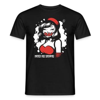 This girl doesn't need a master - Men's T-Shirt - black - Front - AI Model Male 178 light (178cm)