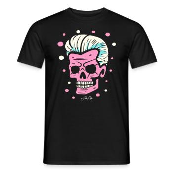 Pop Color Art, une fête de crâne de boomer - T-shirt homme - noir - Devant - AI Model Male 178 light (178cm)