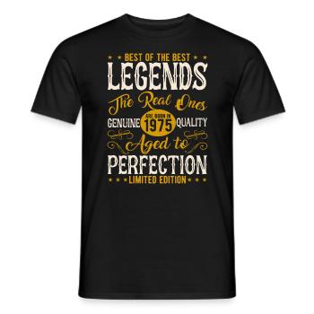 Vintage 1975 Birthday Gift - Men's T-Shirt - black - Front - AI Model Male 178 light (178cm)