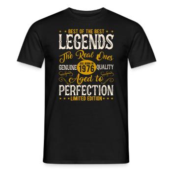 Vintage 1976 Birthday Gift - Men's T-Shirt - black - Front - AI Model Male 178 light (178cm)