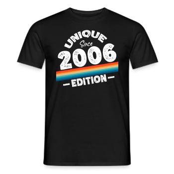 Unique Since 2006 Edition Birthday Vintage 2006 - Men's T-Shirt - black - Front - AI Model Male 178 light (178cm)