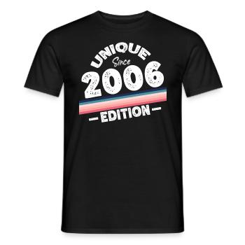 Unique Since 2006 Edition Birthday Vintage 2006 - Men's T-Shirt - black - Front - AI Model Male 178 light (178cm)