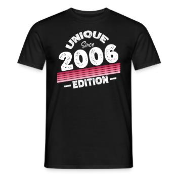 Unique Since 2006 Edition Birthday Vintage 2006 - Men's T-Shirt - black - Front - AI Model Male 178 light (178cm)