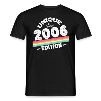 Unique Since 2006 Edition Birthday Vintage 2006 - Men's T-Shirt - black - Front - AI Model Male 178 light (178cm)