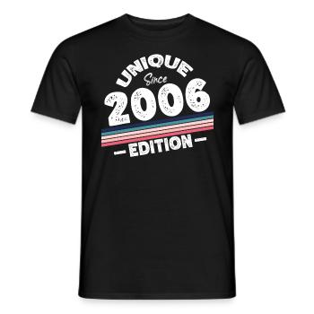 Unique Since 2006 Edition Birthday Vintage 2006 - Men's T-Shirt - black - Front - AI Model Male 178 light (178cm)