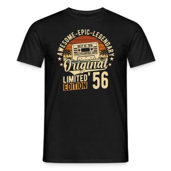 1956 Vintage Birthday - Men's T-Shirt - black - Front - AI Model Male 178 light (178cm)