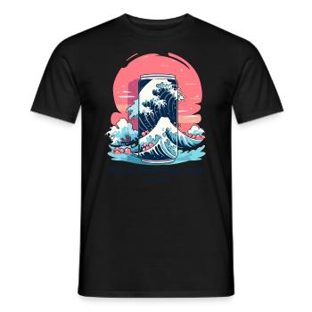 Affichage japonais : Drink Kanagawa Soda - T-shirt homme - noir - Devant - AI Model Male 178 light (178cm)