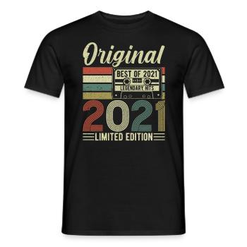 Legendary 3rd Birthday Year 2021 - Men's T-Shirt - black - Front - AI Model Male 178 light (178cm)