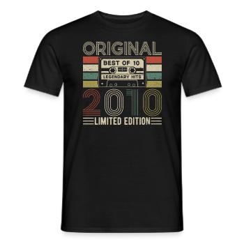 Legendary Year of Birth 2010 Vintage - Men's T-Shirt - black - Front - AI Model Male 178 light (178cm)