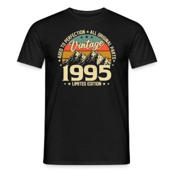 Legendary Born in 1995 - Men's T-Shirt - black - Front - AI Model Male 178 light (178cm)