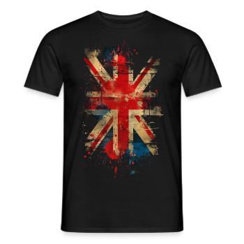 Union Jack - Männer T-Shirt - Schwarz - Vorne - AI Model Male 178 light (178cm)