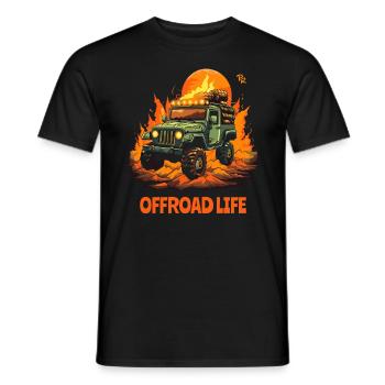 Vie tout-terrain : 4x4 sans roues - T-shirt homme - noir - Devant - AI Model Male 178 light (178cm)