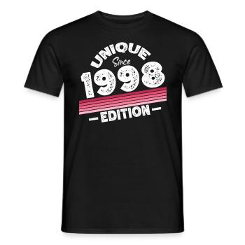 Unique Since 1998 Edition Birthday Vintage 1998 - Men's T-Shirt - black - Front - AI Model Male 178 light (178cm)