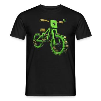 Pixel BMX Dirtbike Mountainbike - Männer T-Shirt - Schwarz - Vorne - AI Model Male 178 light (178cm)