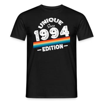 Unique depuis 1994 Edition Anniversaire Millésime 1994 - T-shirt homme - noir - Devant - AI Model Male 178 light (178cm)
