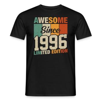 Birthday Joy '96 - Men's T-Shirt - black - Front - AI Model Male 178 light (178cm)