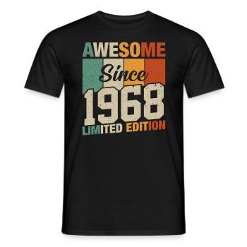 Millésime d’or '68 - T-shirt homme - noir - Devant - AI Model Male 178 light (178cm)