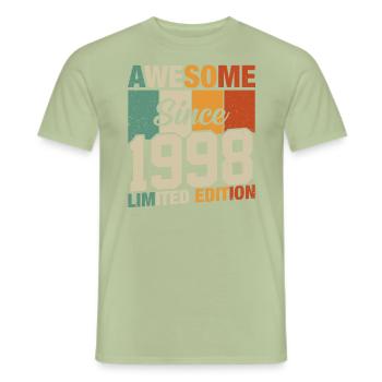 1998 Légendes nées - T-shirt homme - vert sauge - Devant - AI Model Male 178 light (178cm)