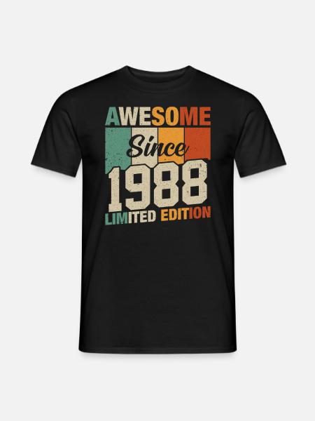 Retro Birthday 1988 - Men's T-Shirt - black