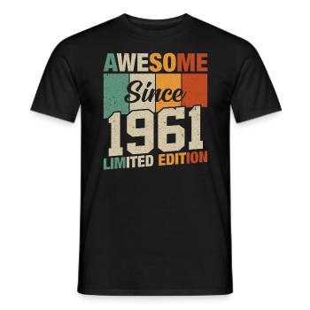 Né légendaire en 1961 - T-shirt homme - noir - Devant - AI Model Male 178 light (178cm)