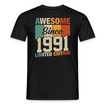 Legenden von 1991 - Männer T-Shirt - Schwarz - Vorne - AI Model Male 178 light (178cm)