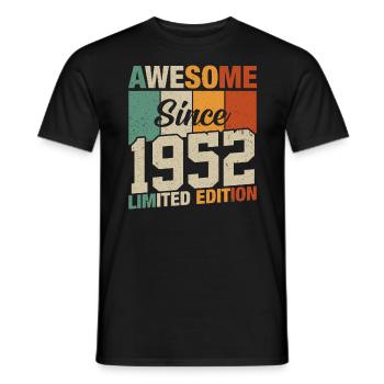 Born Legendary 1952 - Men's T-Shirt - black - Front - AI Model Male 178 light (178cm)