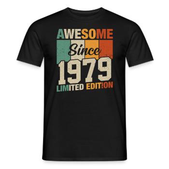 Jahrgang 1979 Legenden - Männer T-Shirt - Schwarz - Vorne - AI Model Male 178 light (178cm)