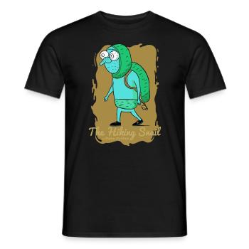 Der Wandernde Schnecke - Männer T-Shirt - Schwarz - Vorne - AI Model Male 178 light (178cm)