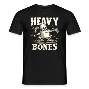 Dicker Skelett mit massiven Knochen - Männer T-Shirt - Schwarz - Vorne - AI Model Male 178 light (178cm)